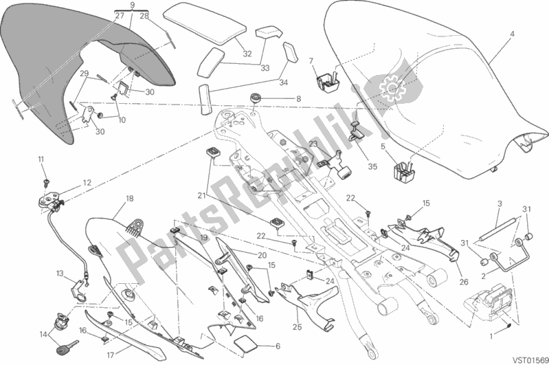 Todas las partes para Asiento de Ducati Monster 821 Thailand 2015